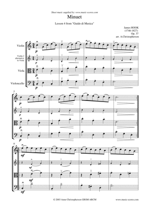 Minuet from Guido di Musica -String Trio