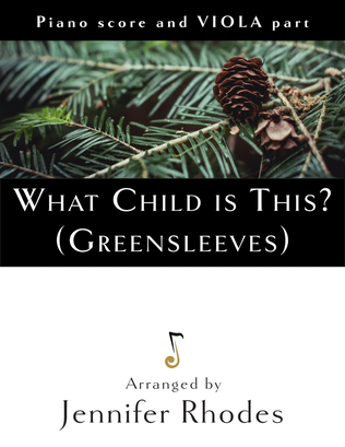 Book cover for What Child is This? (Greensleeves) for viola and piano