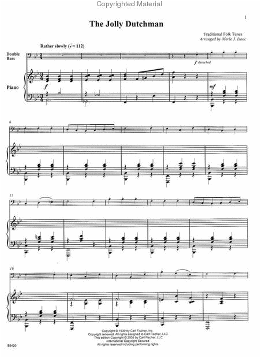The Jolly Dutchman Double Bass scores gallery preview page 2