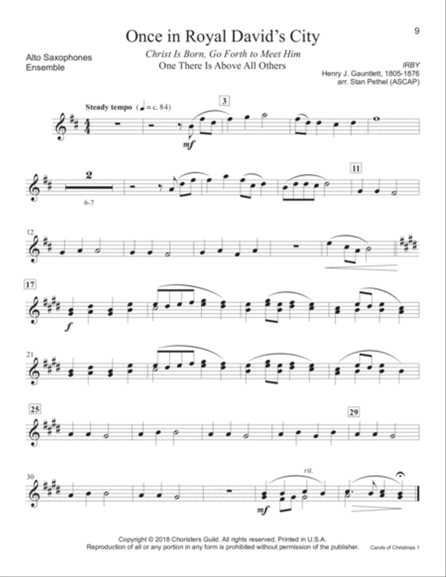 Carols of Christmas, Set 1 - Eb Alto Saxophone Alto Saxophone scores gallery preview page 6