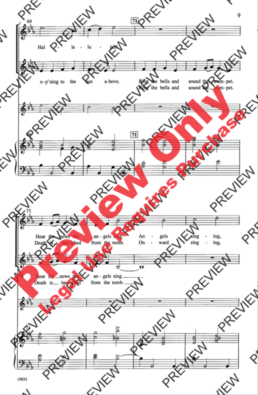 Hallelujah! Hallelujah! Unison Choir scores gallery preview page 9