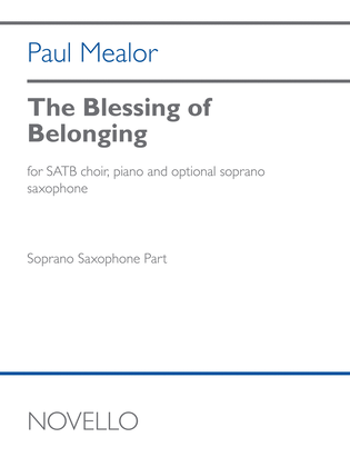 Book cover for The Blessing Of Belonging (Sax Part)