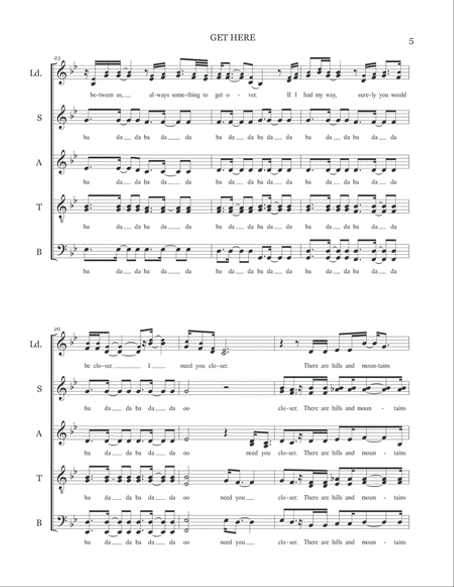 Get Here 4-Part scores gallery preview page 6