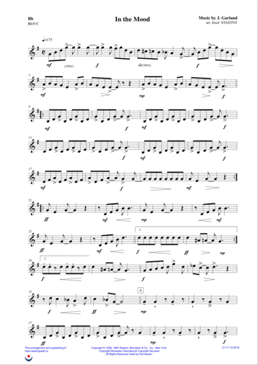 In The Mood Brass Ensemble scores gallery preview page 3