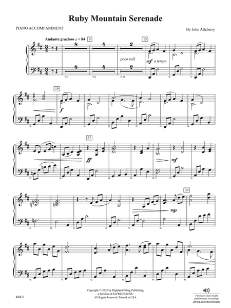 Ruby Mountain Serenade: Piano Accompaniment