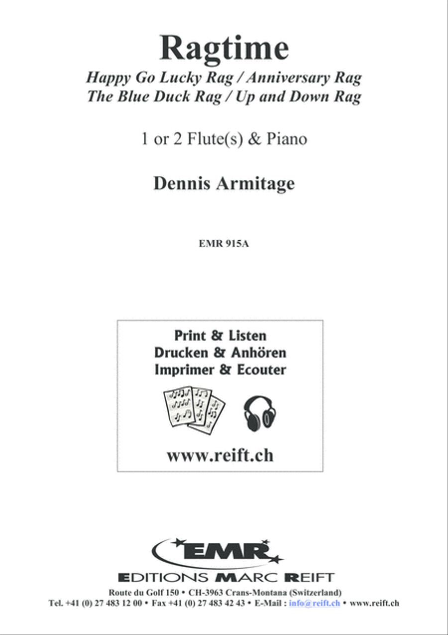 Ragtime Flute Duet scores gallery preview page 2