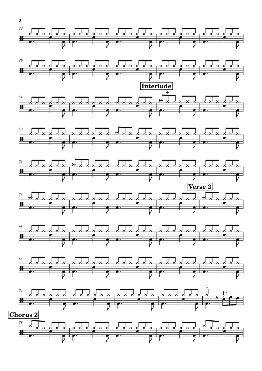 Fade Into You Drum Set scores gallery preview page 2