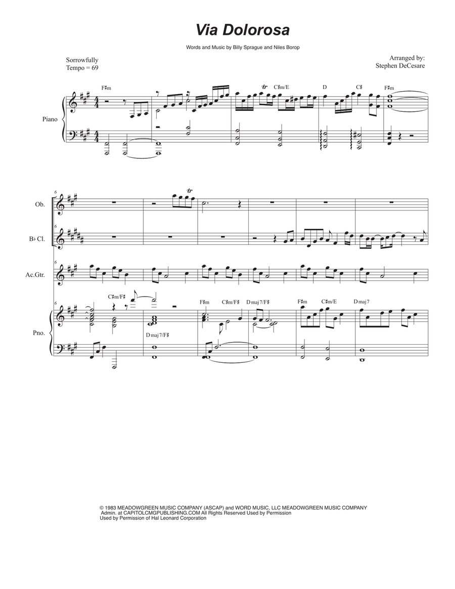 Via Dolorosa Woodwind Duet scores gallery preview page 1