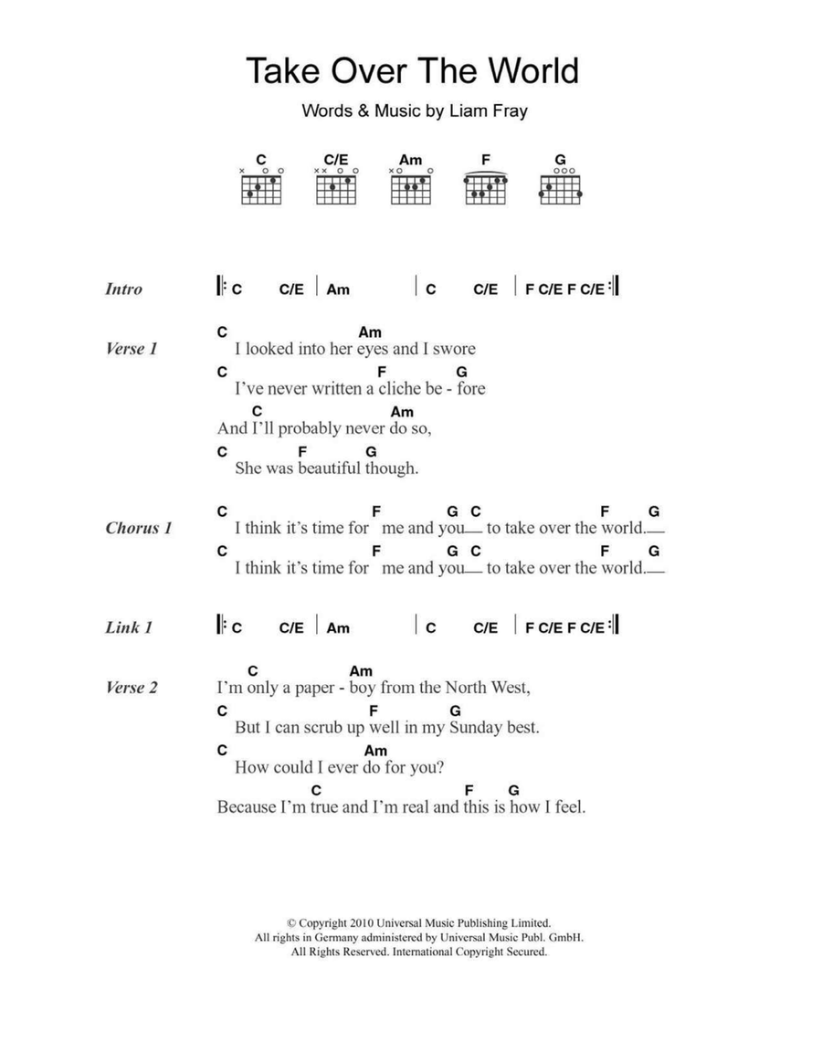 Take Over The World Acoustic Guitar scores gallery preview page 1