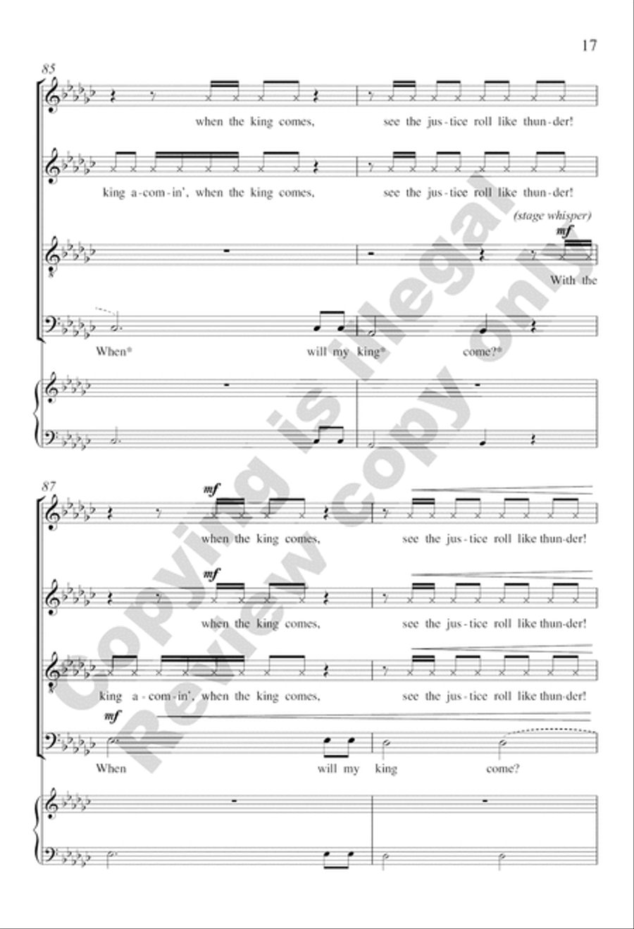 My King Is Comin' Soon 4-Part scores gallery preview page 16