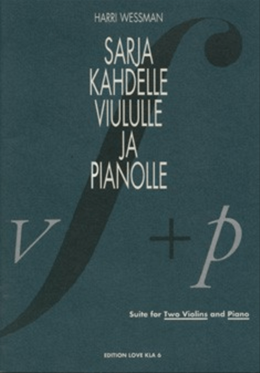 Sarja kahdelle viululle ja pianolle / Suite for Two Violins and Piano Violin scores gallery preview page 1
