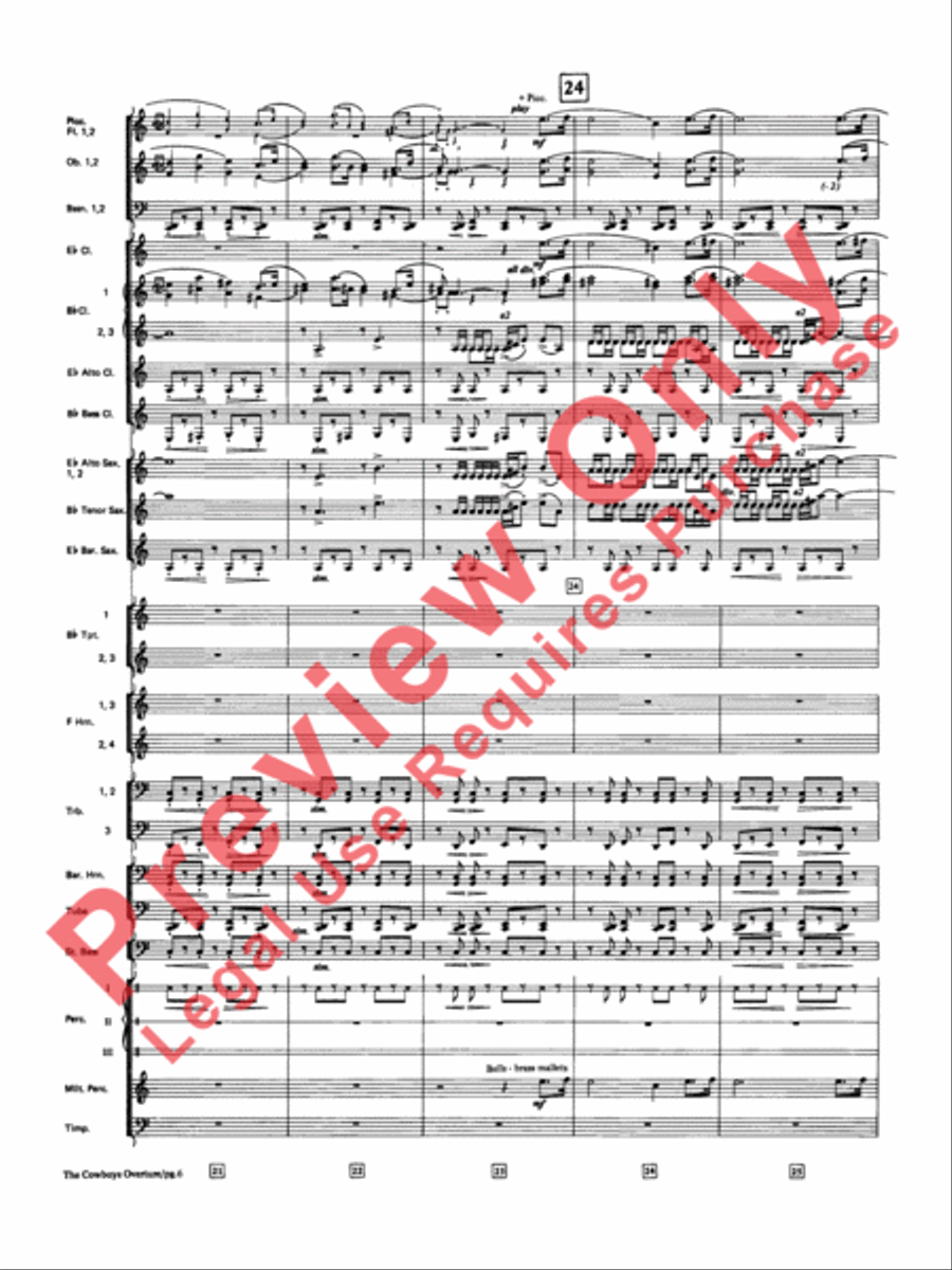 The Cowboys Concert Band scores gallery preview page 7