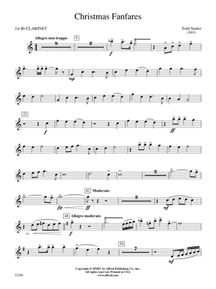 Christmas Fanfares: 1st B-flat Clarinet