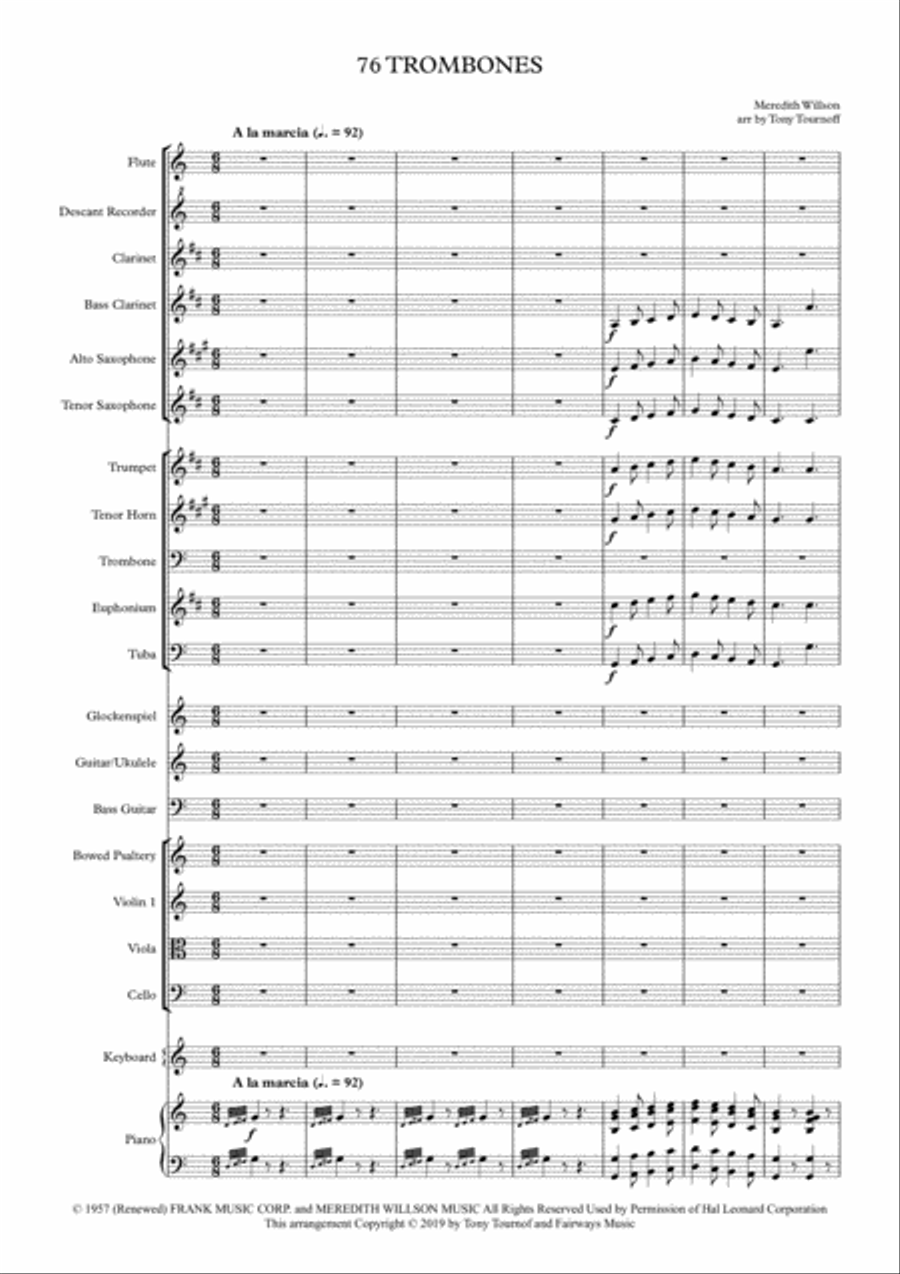 Seventy Six Trombones Seventy Six Trombones Large Ensemble scores gallery preview page 1