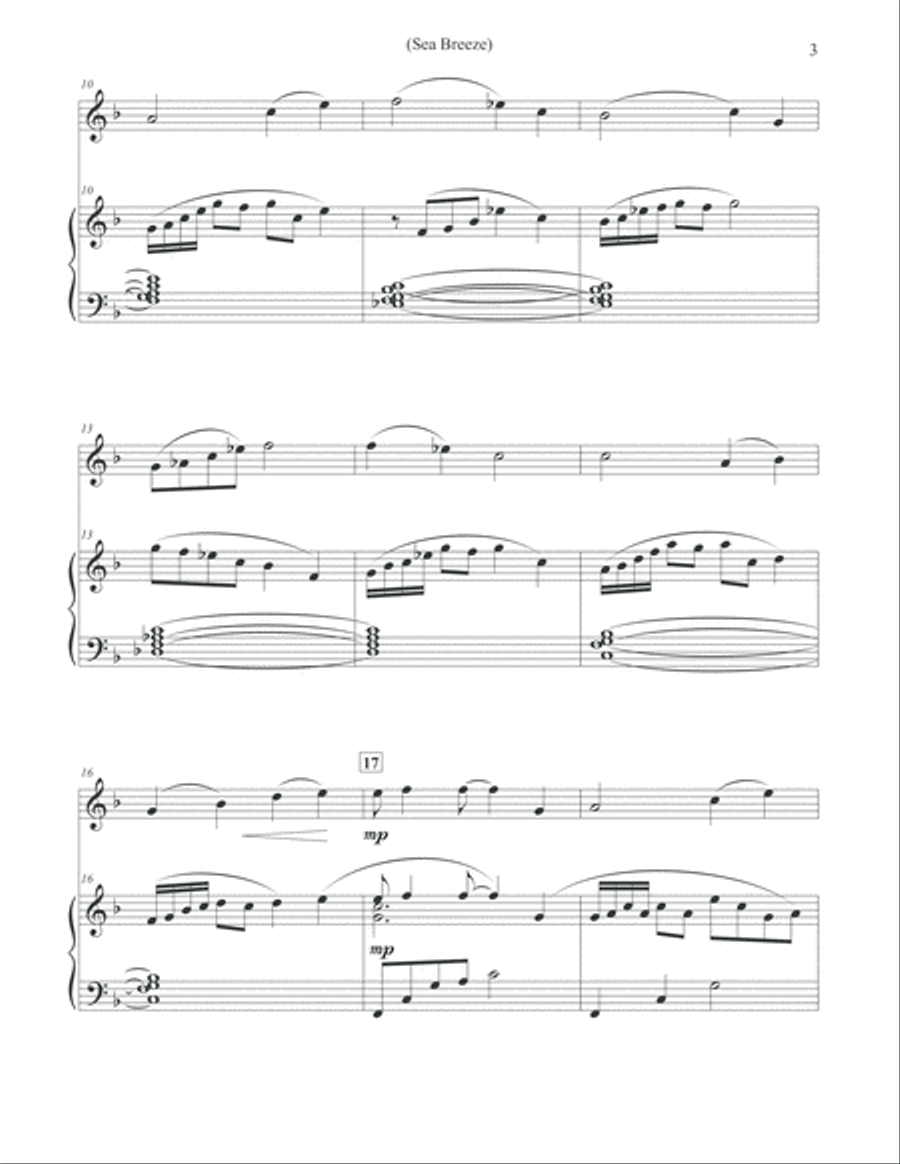 Sea Breeze - Violin & Piano Violin Solo scores gallery preview page 3