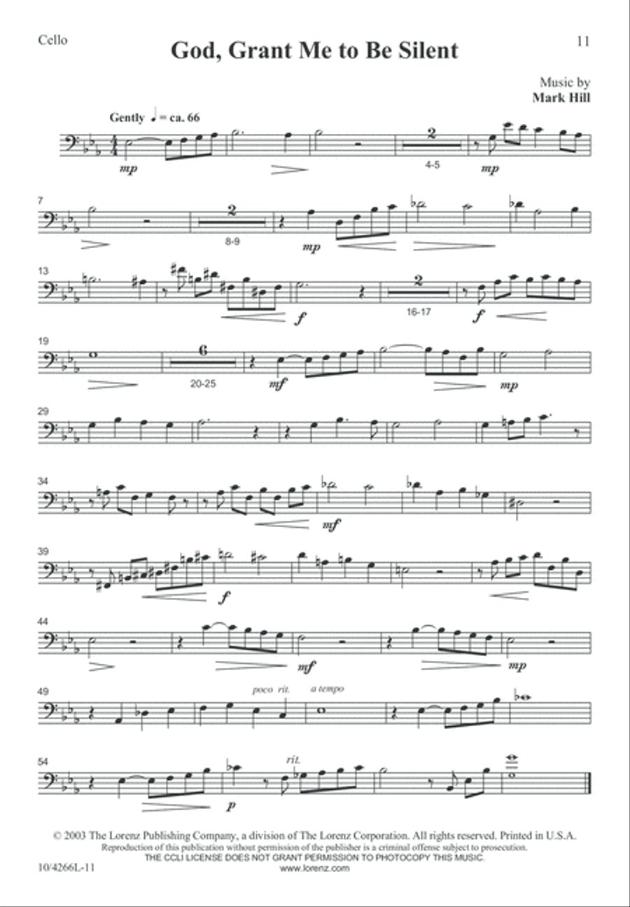 God, Grant Me to Be Silent 3-Part scores gallery preview page 11