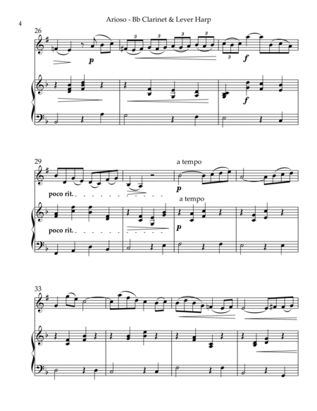 Arioso, Duet for Bb Clarinet & Lever Harp image number null