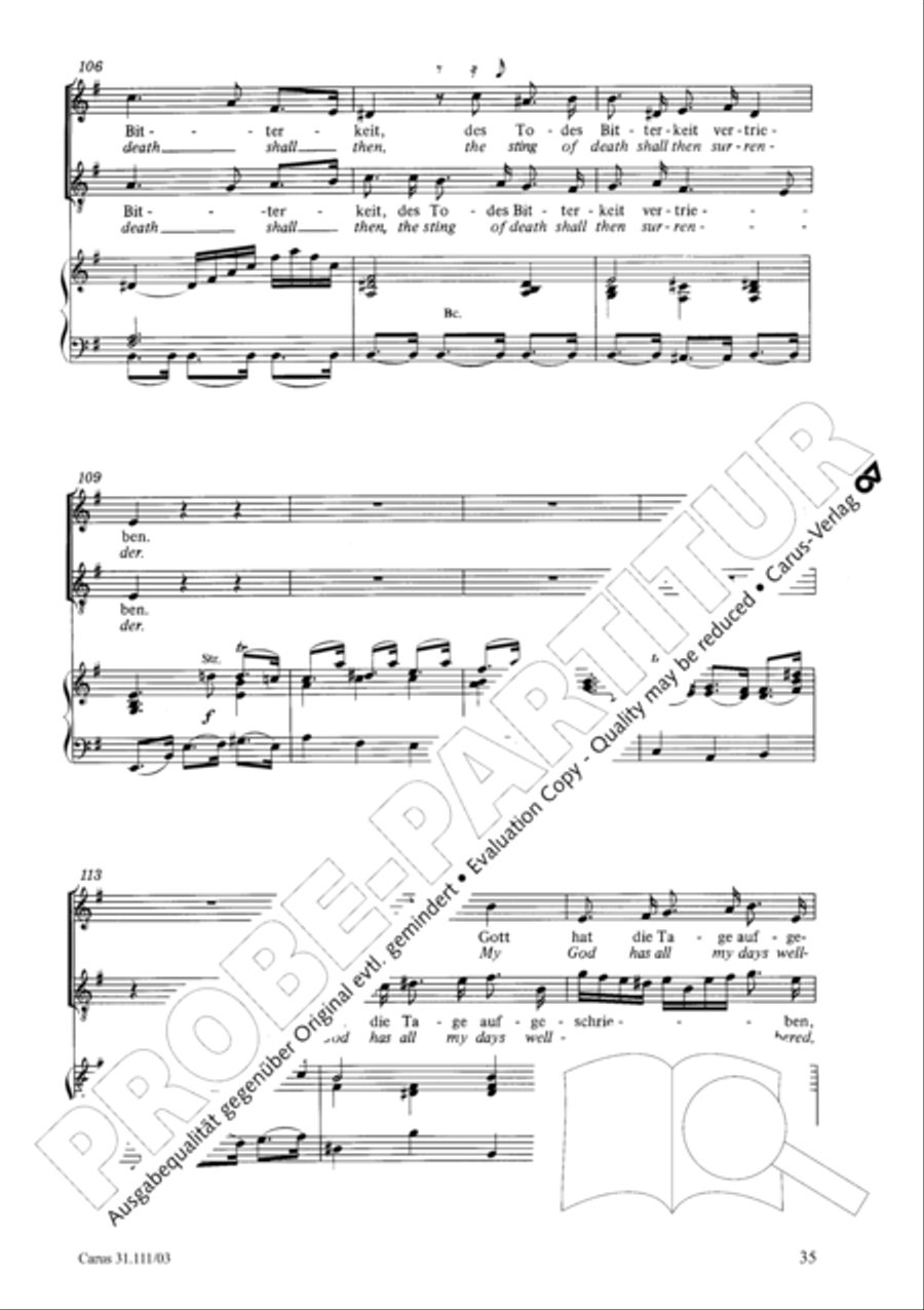 God's will is best, it shall be done (Was mein Gott will, das g'scheh allzeit) 4-Part scores gallery preview page 36