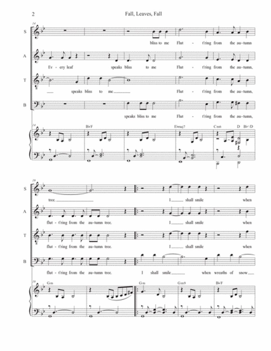 Fall, Leaves, Fall (SATB) image number null