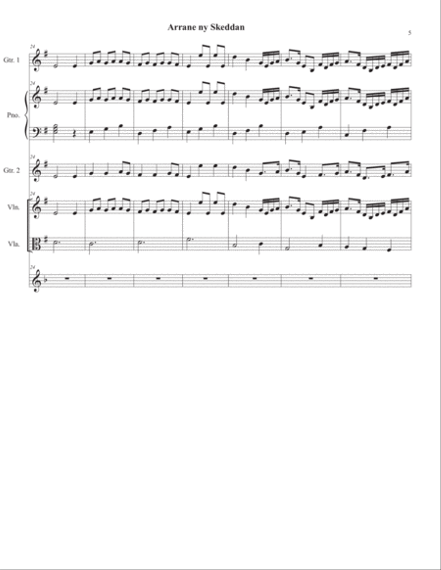 Arrane ny Skeddan Small Ensemble scores gallery preview page 5