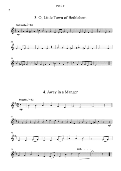 Carols for Four (or more) - Fifteen Carols with Flexible Instrumentation - Part 3 - F Treble Clef