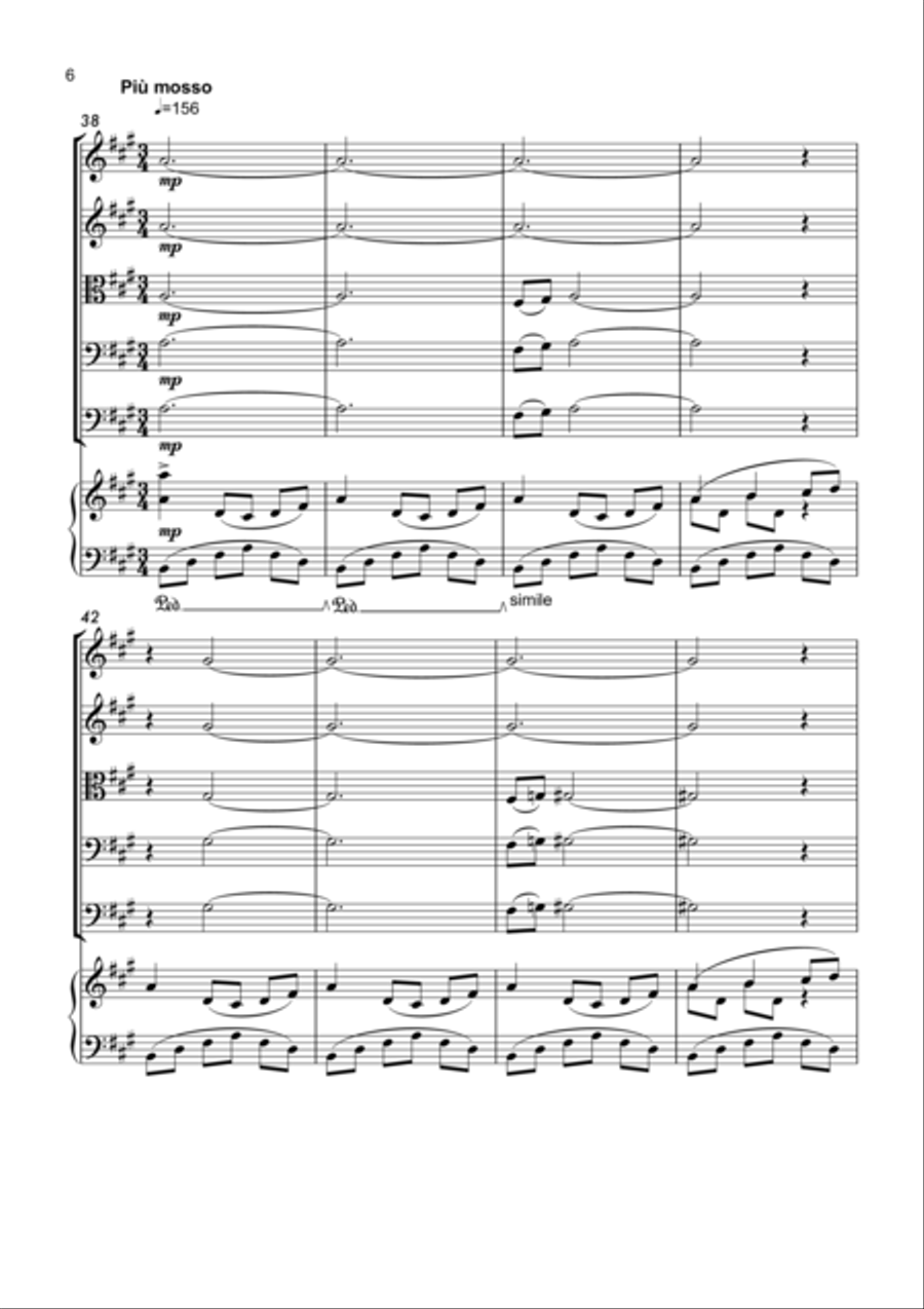 Ecco cosi disse proprio così disse il mare... String Orchestra scores gallery preview page 6