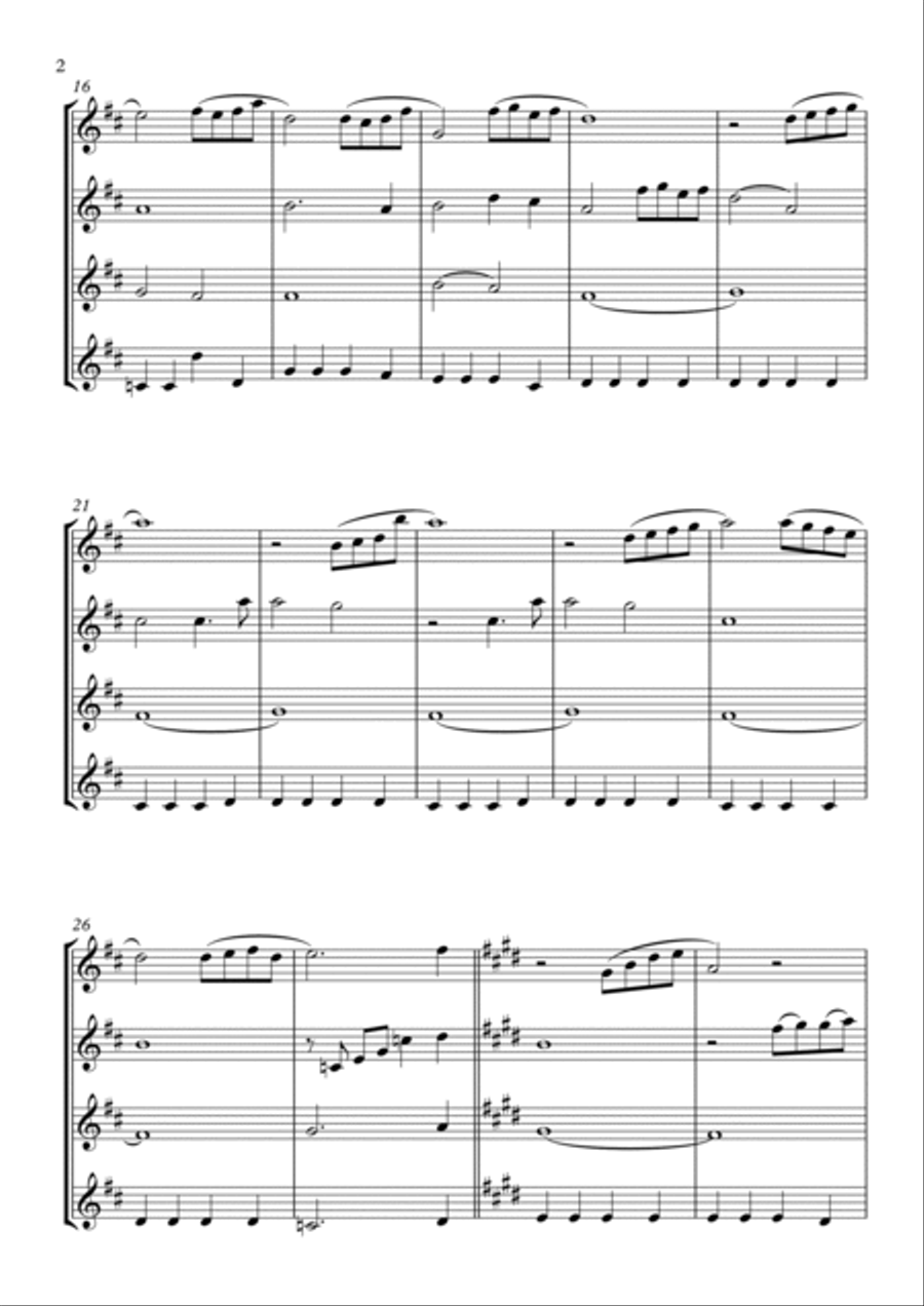Beauty And The Beast Woodwind Quartet scores gallery preview page 2