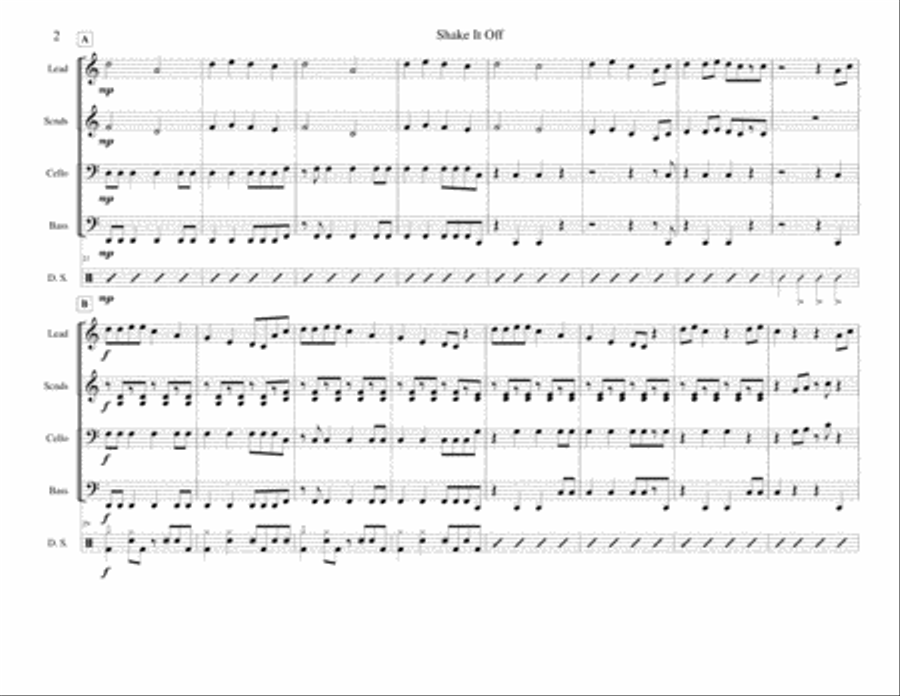 Shake It Off Large Ensemble scores gallery preview page 2