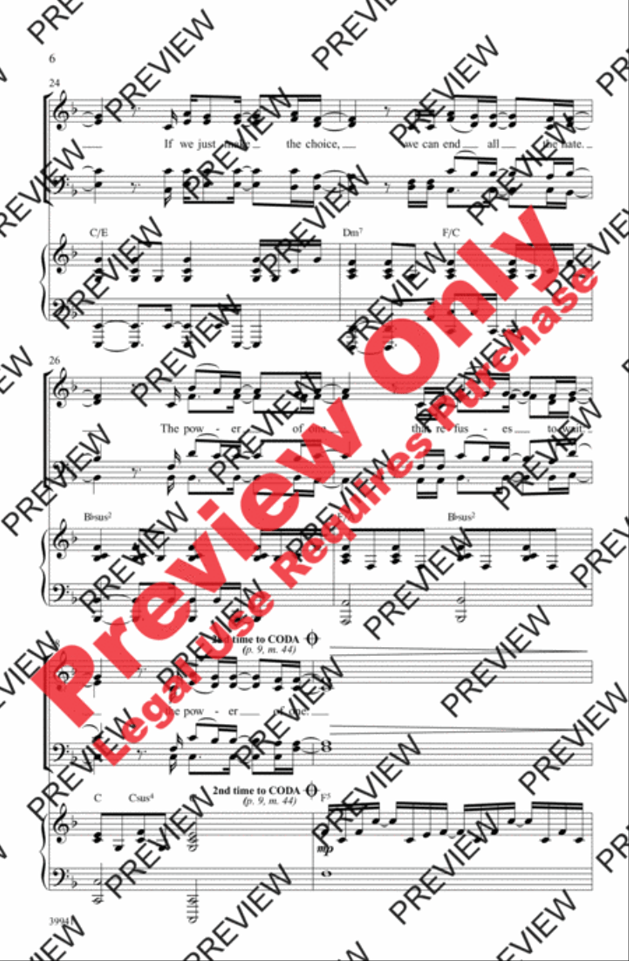 The Power of One - SoundTrax CD (CD only) Choir scores gallery preview page 6