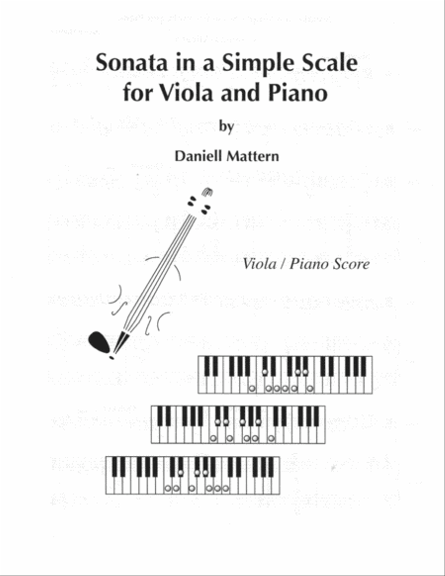 Sonata in a Simple Scale for Viola and Piano Piano scores gallery preview page 3