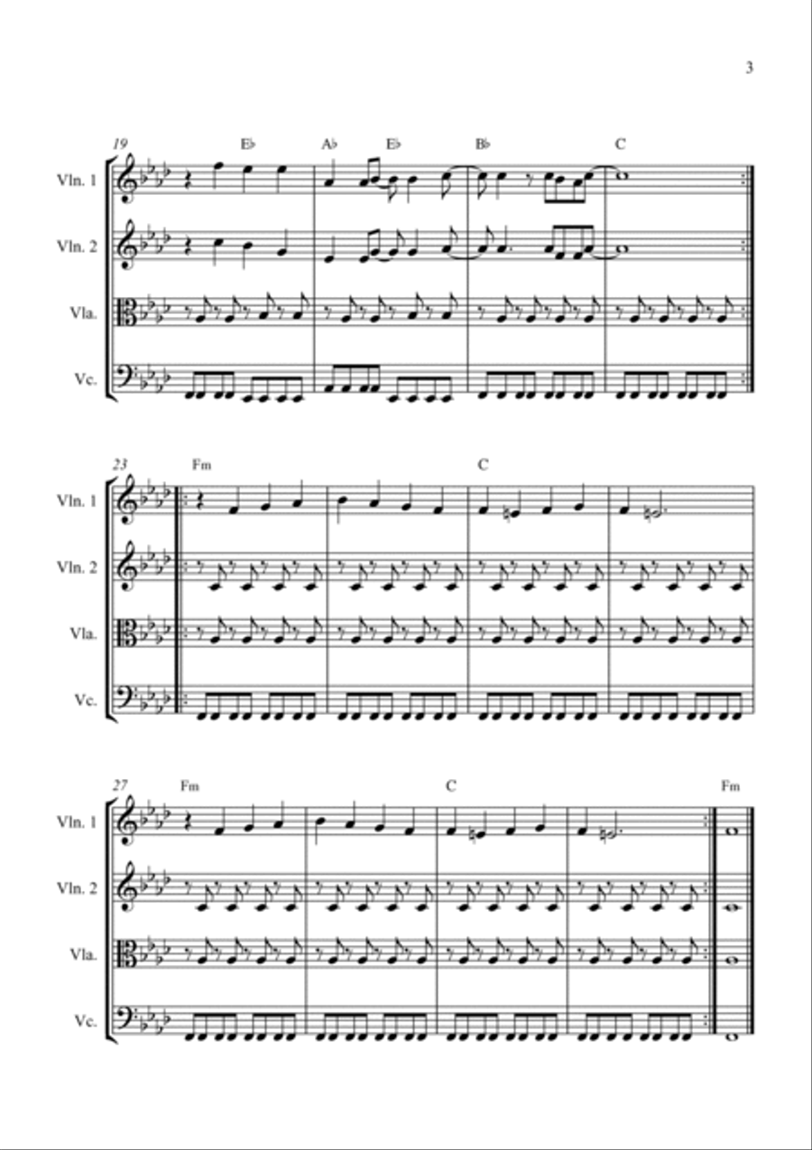 Paint It, Black String Quartet scores gallery preview page 3