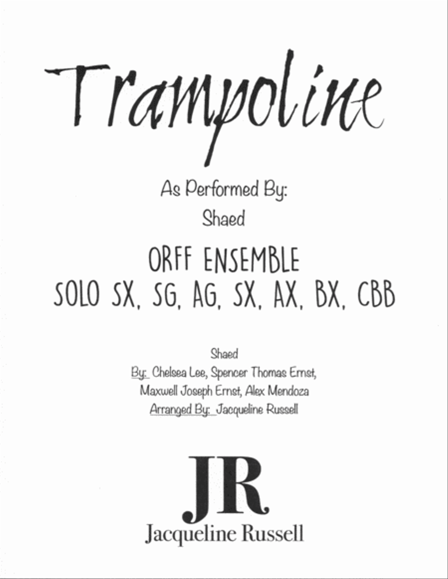 Trampoline Orff Instrument scores gallery preview page 1