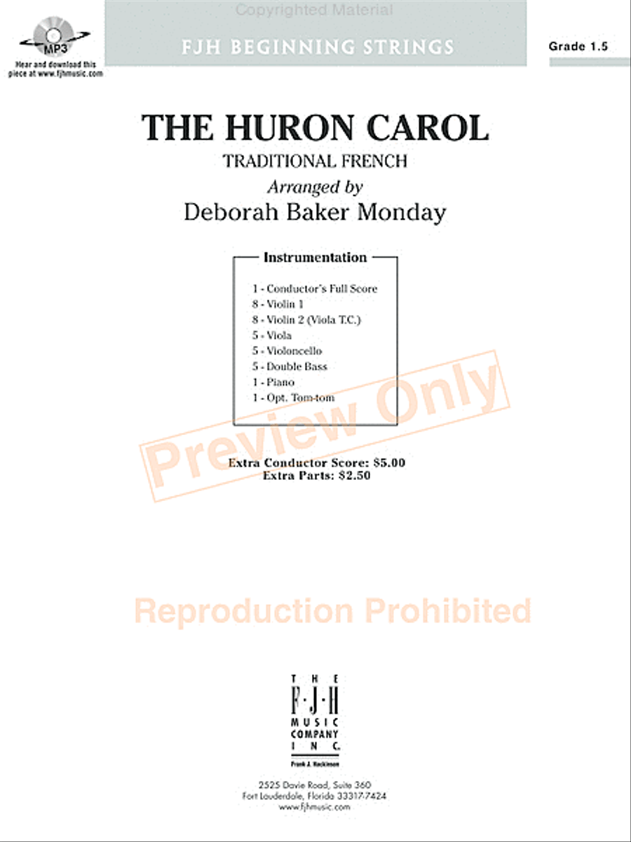 The Huron Carol String Orchestra scores gallery preview page 2