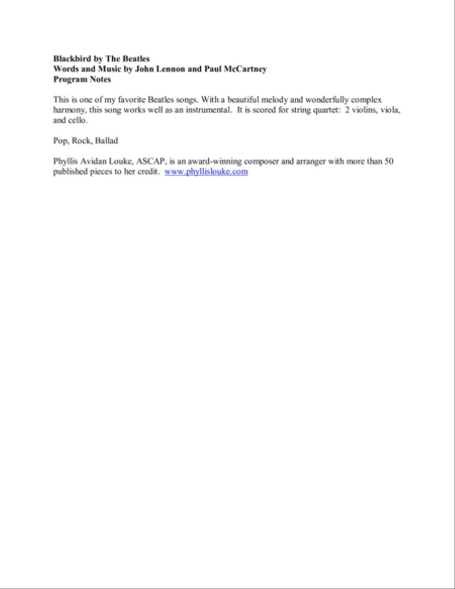 Blackbird String Quartet scores gallery preview page 2