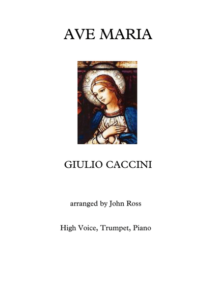 Ave Maria (Caccini) High voice, Trumpet in C, Piano image number null