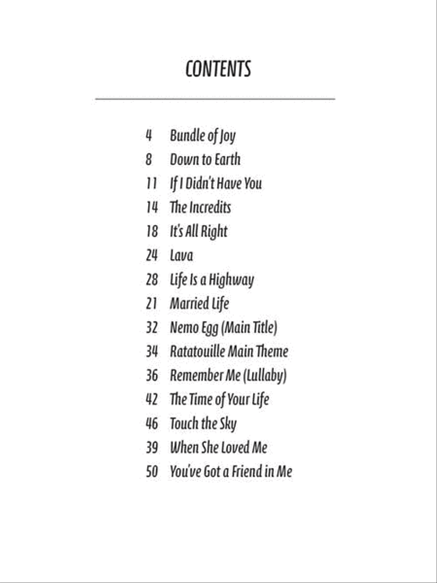 Pixar for Piano Piano Solo scores gallery preview page 4