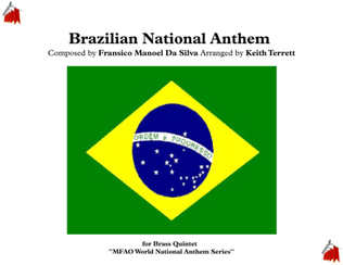 Book cover for Brazilian National Anthem (Portuguese: Hino Nacional Brasileiro) for Brass Quintet (MFAO World Natio