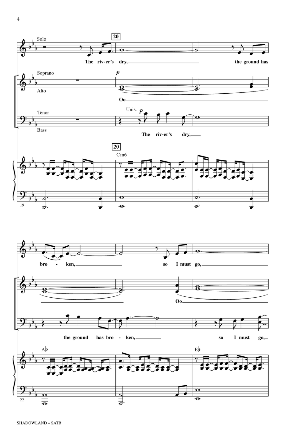 Shadowland (from The Lion King: Broadway Musical) (arr. Mac Huff) 4-Part scores gallery preview page 3