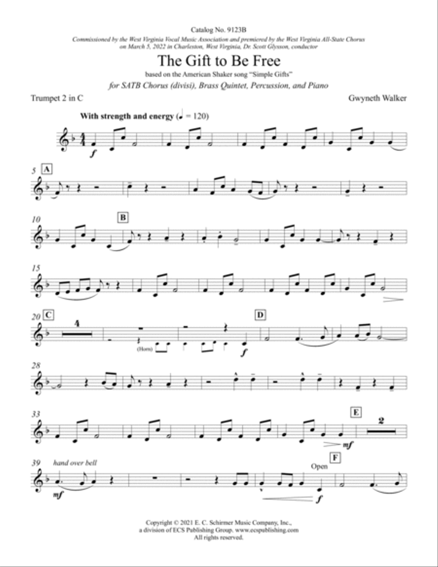 The Gift to Be Free Choir scores gallery preview page 5