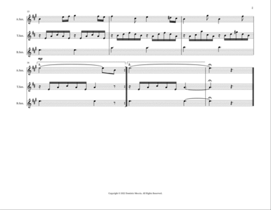 Song Of The Seashore (Hamabe No Uta) Small Ensemble scores gallery preview page 2