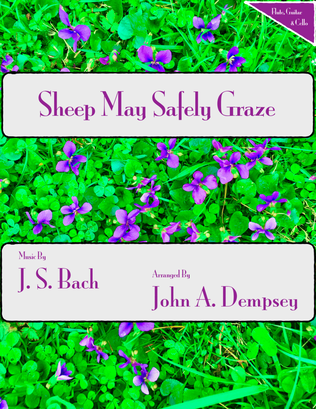 Book cover for Sheep May Safely Graze (Bach): Trio for Flute, Cello and Guitar
