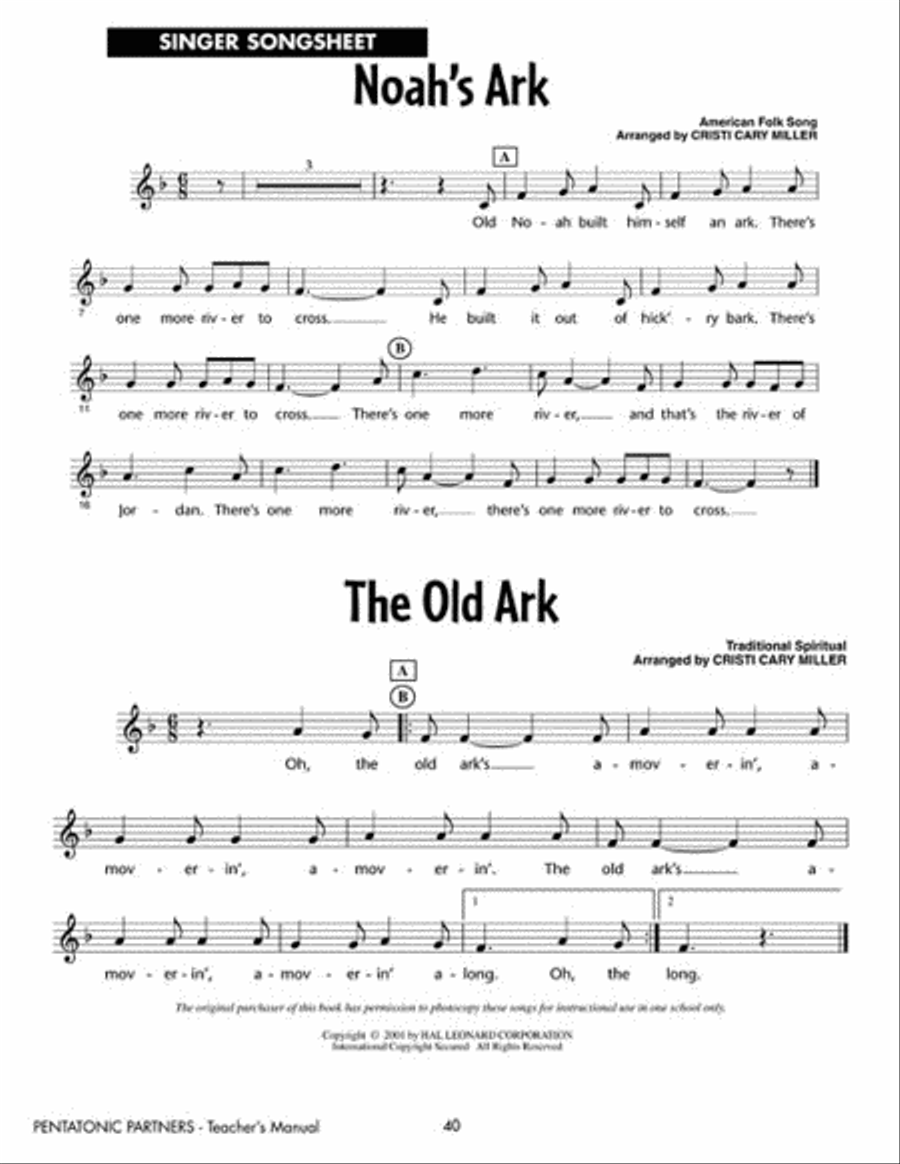 Pentatonic Partners (A Collection of Songs and Activities) Choir scores gallery preview page 6