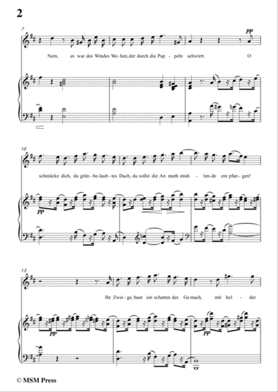 Schubert-Die Erwartung,Op.116,in D Major,for Voice&Piano Voice scores gallery preview page 4
