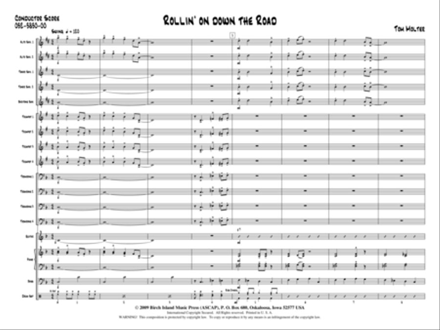 Rollin' On Down The Road Jazz Ensemble scores gallery preview page 2
