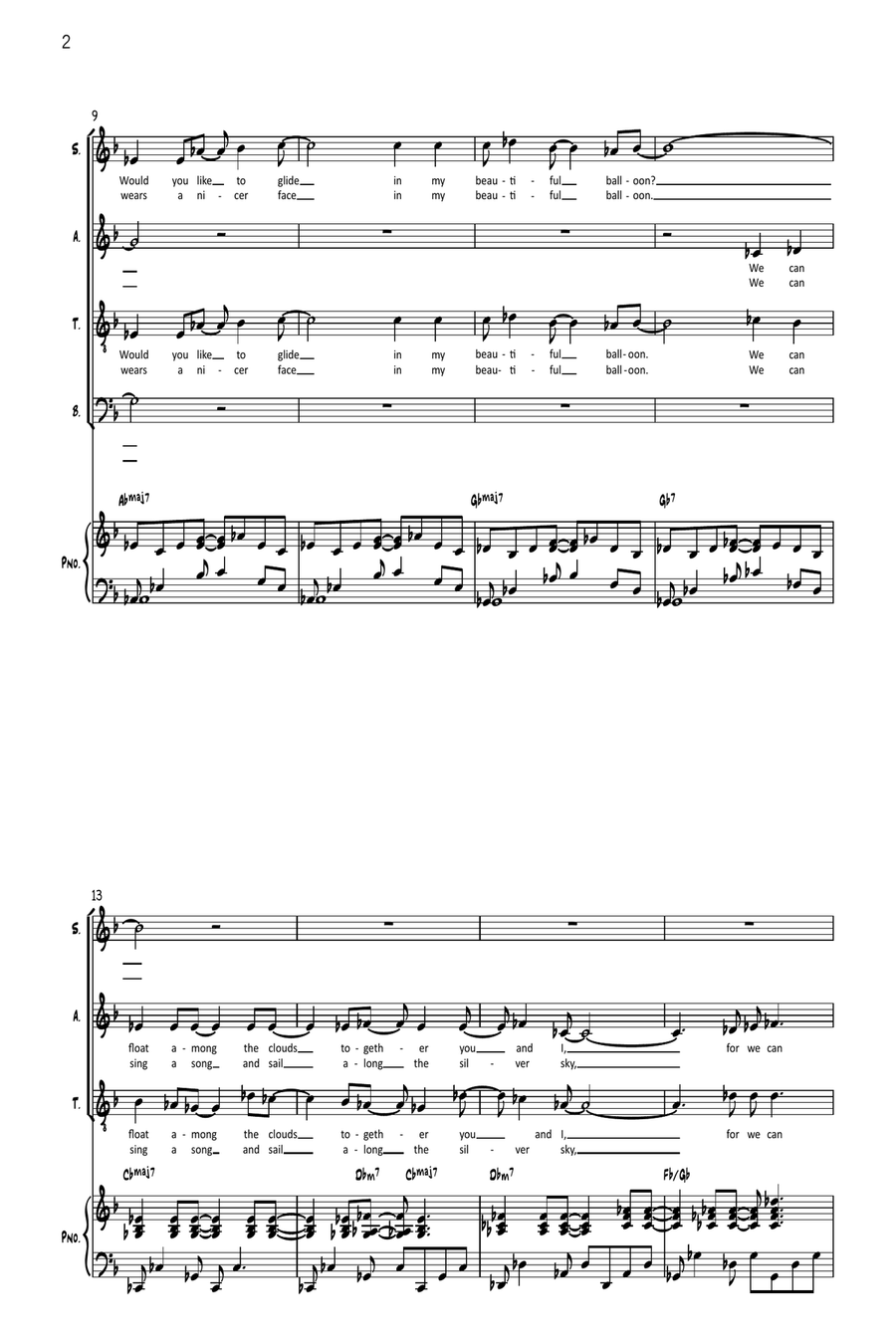Up, Up And Away Up, Up And Away 4-Part scores gallery preview page 2
