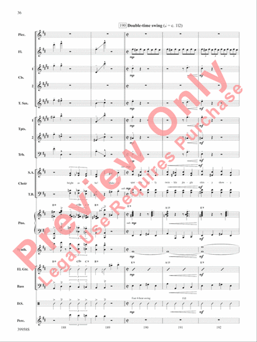 Elf: A Medley from the Broadway Musical Choir scores gallery preview page 37