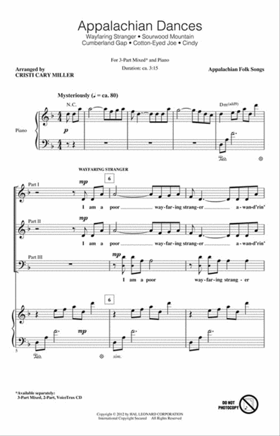 Appalachian Dances Choir scores gallery preview page 2