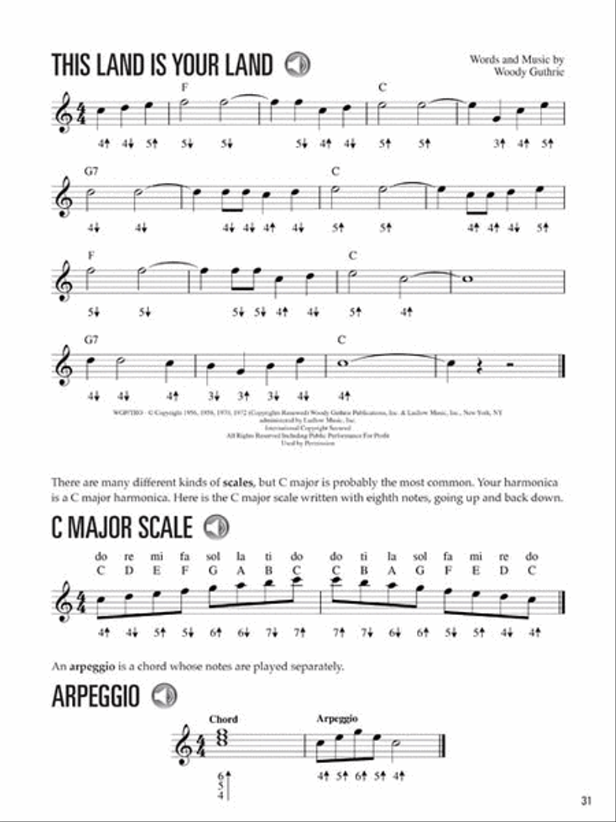 Harmonica for Kids – A Beginner's Guide with Step-by-Step Instruction for Diatonic Harmonica Harmonica scores gallery preview page 7