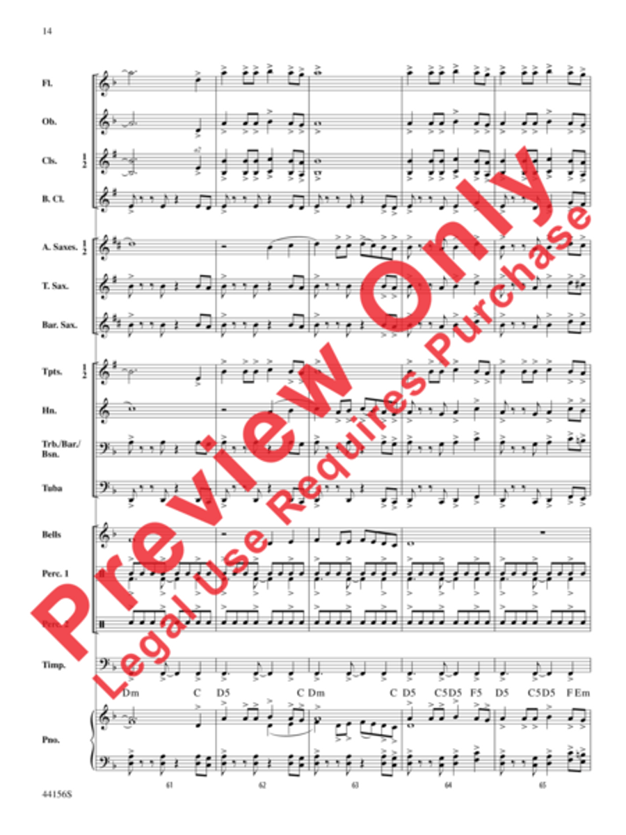 Holiday Celebrations Concert Band scores gallery preview page 14