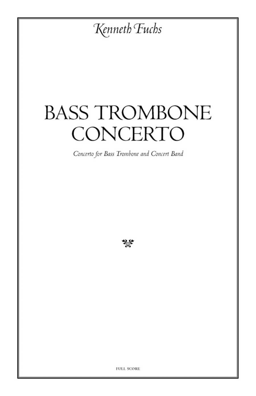 Bass Trombone Concerto Bass Trombone scores gallery preview page 1